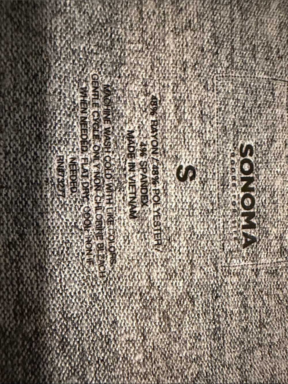 Sonoma Striped V-Neck lightweight Sweater in Gray, Teal & Navy - Picture 5 of 5